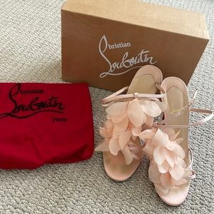 Christian Louboutin mount street 100 crepe satin stiletto sandal